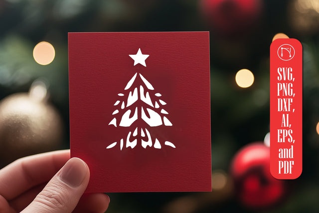 Paper-Cut Christmas Gift Card SVG SVG MD JOYNAL ABDIN 