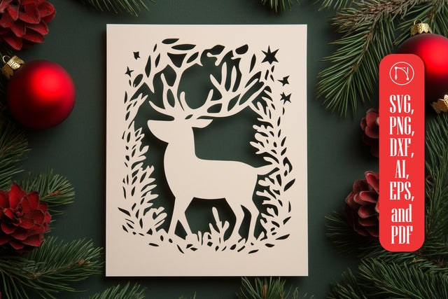 Paper-Cut Christmas Gift Card SVG SVG MD JOYNAL ABDIN 