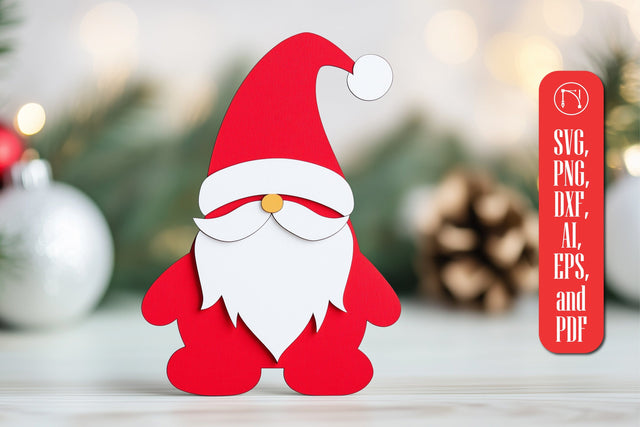 Paper Cut Christmas Gnome SVG Cut file SVG MD JOYNAL ABDIN 