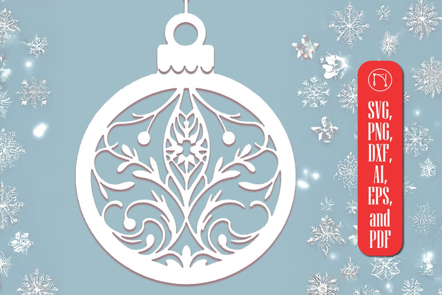 Paper-Cut Christmas Ornament SVG Cut File SVG MD JOYNAL ABDIN 