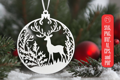 paper-cut Christmas Ornament SVG cut file SVG MD JOYNAL ABDIN 
