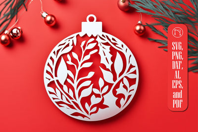 paper-cut Christmas Ornament SVG cut file SVG MD JOYNAL ABDIN 