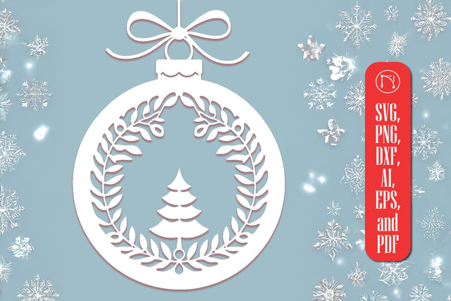 Paper-Cut Christmas Ornament SVG Cut File SVG MD JOYNAL ABDIN 