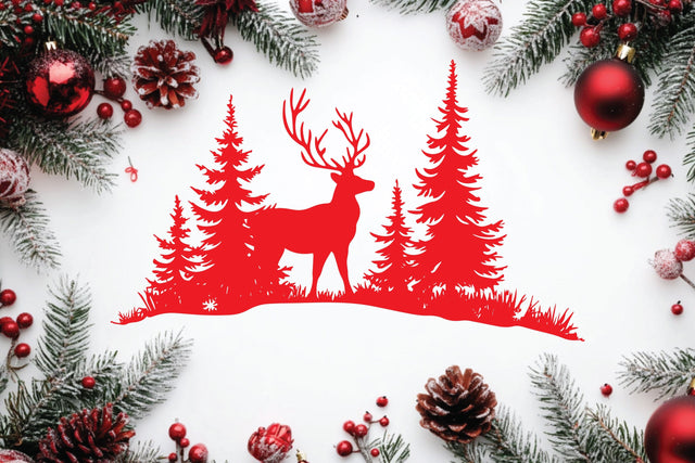 Paper-Cut Christmas Scene SVG Cut File SVG MD JOYNAL ABDIN 