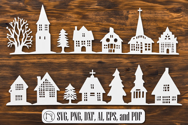 Paper Cut Christmas Scene SVG Cut File SVG MD JOYNAL ABDIN 