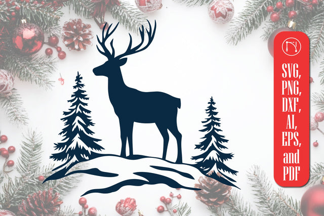 Paper-Cut Christmas Scene SVG Cut File SVG MD JOYNAL ABDIN 