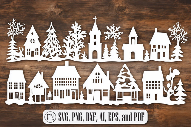 Paper Cut Christmas Scene SVG Cut File SVG MD JOYNAL ABDIN 