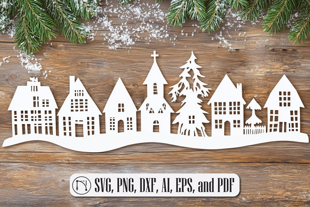 Paper Cut Christmas Scene SVG Cut File SVG MD JOYNAL ABDIN 
