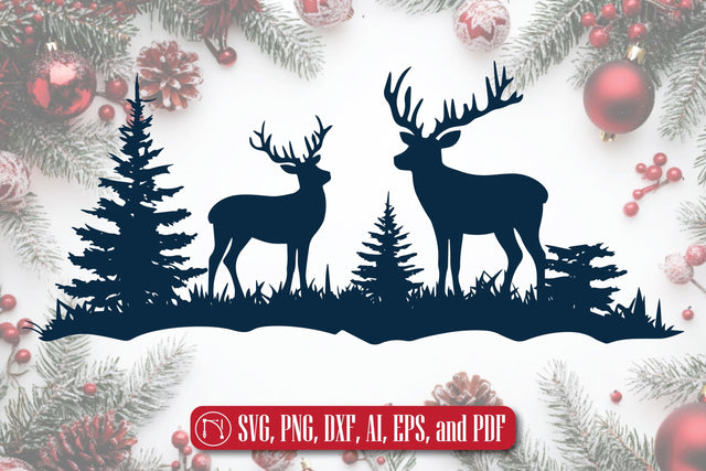 Paper-Cut Christmas Scene SVG Cut File SVG MD JOYNAL ABDIN 