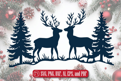 Paper-Cut Christmas Scene SVG Cut File SVG MD JOYNAL ABDIN 