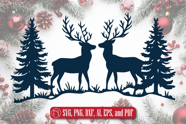 Paper-Cut Christmas Scene SVG Cut File SVG MD JOYNAL ABDIN 