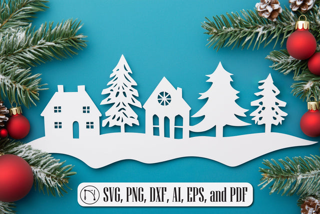 Paper Cut Christmas Scenes SVG Cut File SVG MD JOYNAL ABDIN 