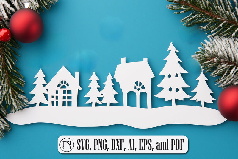 Paper Cut Christmas Scenes SVG Cut File SVG MD JOYNAL ABDIN 