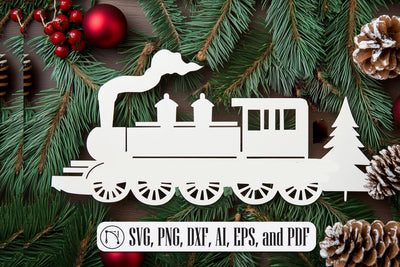 Paper Cut Christmas Train SVG Cut File SVG MD JOYNAL ABDIN 