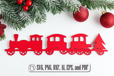 Paper Cut Christmas Train SVG Cut File SVG MD JOYNAL ABDIN 