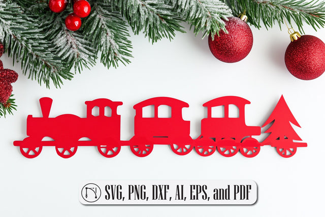 Paper Cut Christmas Train SVG Cut File SVG MD JOYNAL ABDIN 
