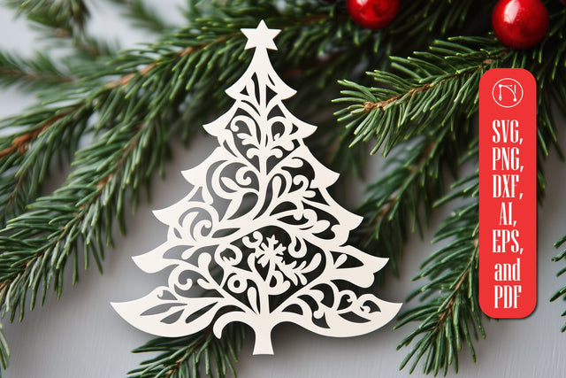 paper cut Christmas Tree SVG cut file SVG MD JOYNAL ABDIN 