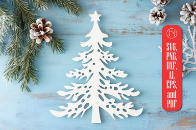 Paper Cut Christmas Tree SVG Cut File SVG MD JOYNAL ABDIN 