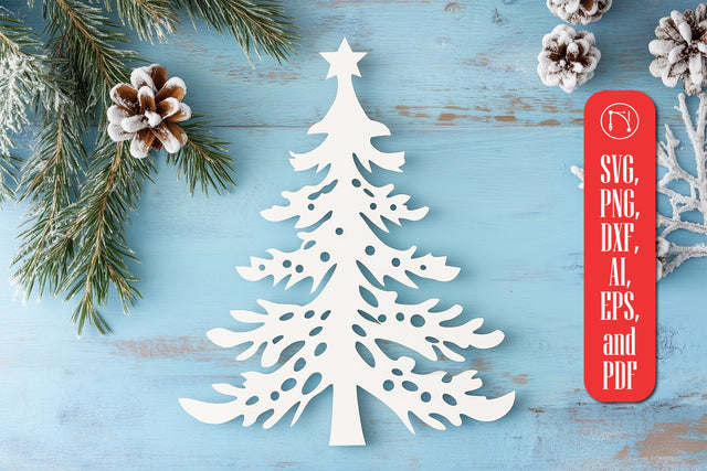 Paper Cut Christmas Tree SVG Cut File SVG MD JOYNAL ABDIN 