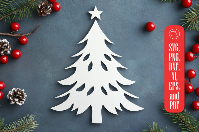 Paper Cut Christmas Tree SVG Cut File SVG MD JOYNAL ABDIN 