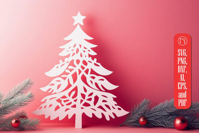 Paper Cut Christmas Tree SVG SVG MD JOYNAL ABDIN 
