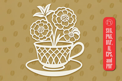 Paper Cut Coffee Cup SVG Cut File SVG MD JOYNAL ABDIN 
