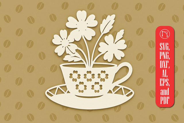 Paper Cut Coffee Cup SVG Cut File SVG MD JOYNAL ABDIN 