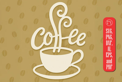 Paper Cut Coffee Cup SVG Cut File SVG MD JOYNAL ABDIN 