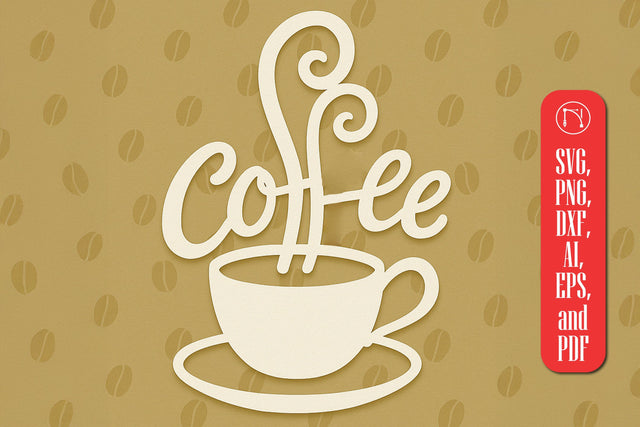 Paper Cut Coffee Cup SVG Cut File SVG MD JOYNAL ABDIN 