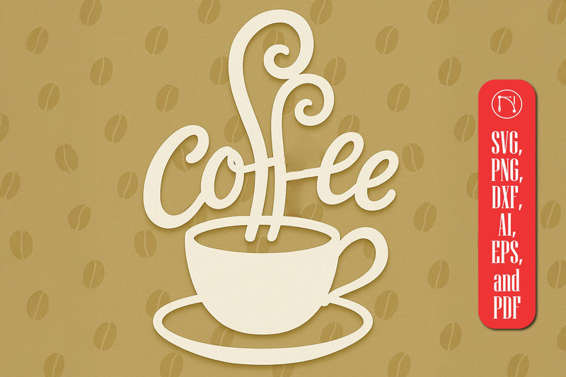 Paper Cut Coffee Cup SVG Cut File SVG MD JOYNAL ABDIN 