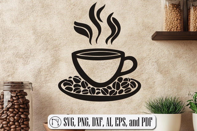 Paper Cut Coffee Cup SVG Cut File SVG MD JOYNAL ABDIN 