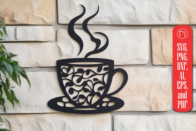 Paper Cut Coffee Cup SVG Cut File SVG MD JOYNAL ABDIN 