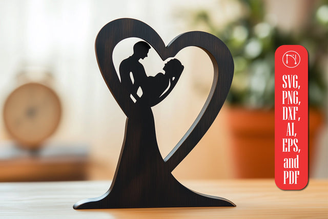 Paper Cut Couple in Heart SVG Cut File SVG MD JOYNAL ABDIN 