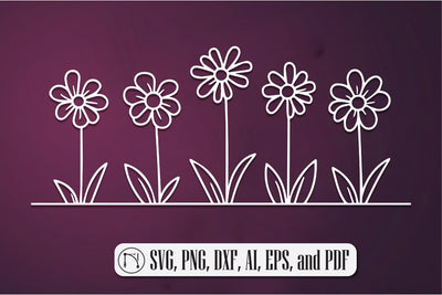 paper-cut Daisy Flowers SVG cut file SVG MD JOYNAL ABDIN 