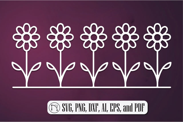 paper-cut Daisy Flowers SVG cut file SVG MD JOYNAL ABDIN 