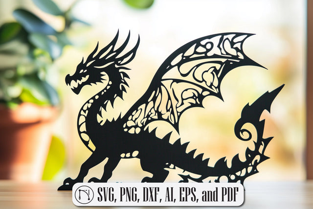Paper Cut Dragon Decor Laser Cut SVG SVG MD JOYNAL ABDIN 