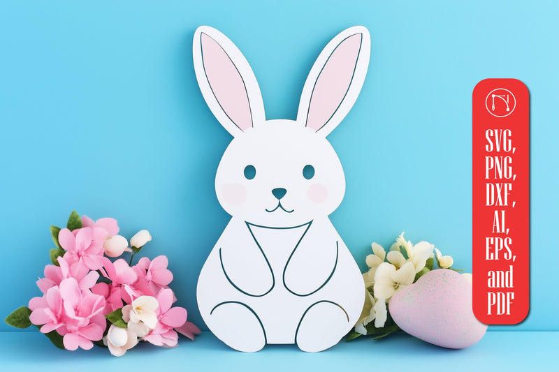 Paper Cut Easter Bunny SVG Cut File SVG MD JOYNAL ABDIN 