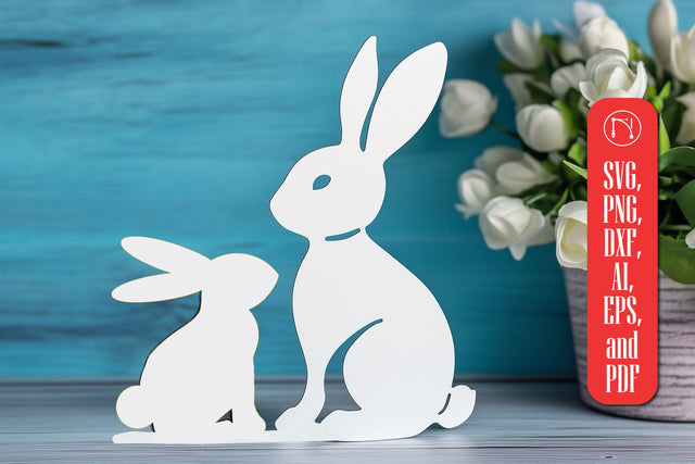 Paper Cut Easter Bunny SVG Cut File SVG MD JOYNAL ABDIN 