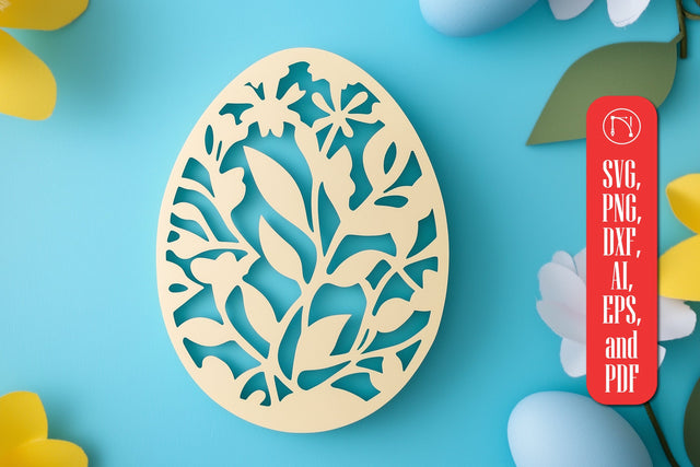 Paper Cut Easter Egg SVG Cut File SVG MD JOYNAL ABDIN 