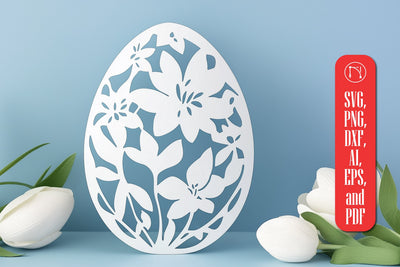 Paper Cut Easter Egg SVG Cut File SVG MD JOYNAL ABDIN 