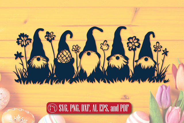 Paper Cut Easter Gnome SVG Cut File SVG MD JOYNAL ABDIN 