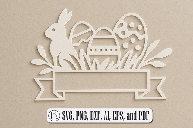 Paper Cut Easter Monogram SVG Cut File. SVG MD JOYNAL ABDIN 