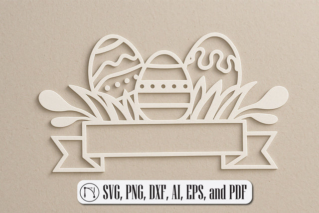 Paper Cut Easter Monogram SVG Cut File. SVG MD JOYNAL ABDIN 