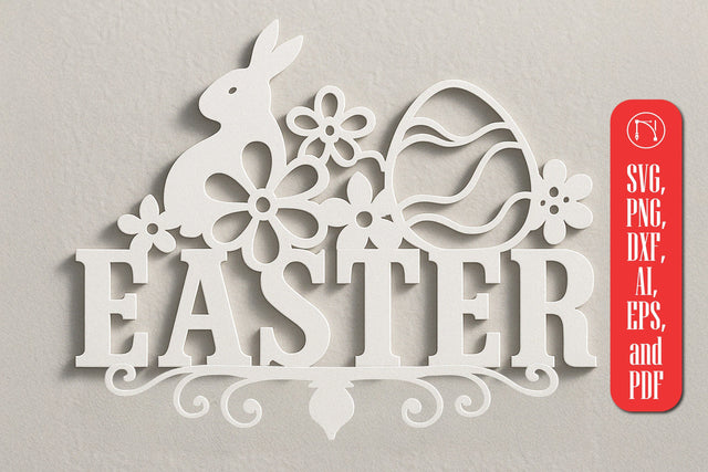 Paper Cut Easter Monogram SVG Cut File. SVG MD JOYNAL ABDIN 
