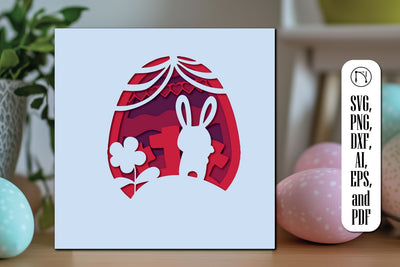 Paper Cut Easter Shadow Box SVG Cut File SVG MD JOYNAL ABDIN 