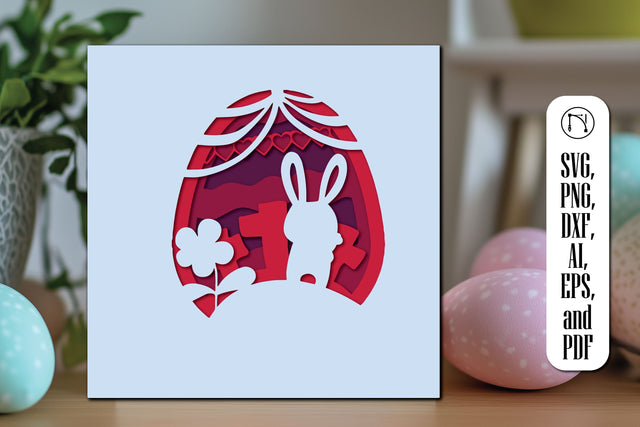 Paper Cut Easter Shadow Box SVG Cut File SVG MD JOYNAL ABDIN 