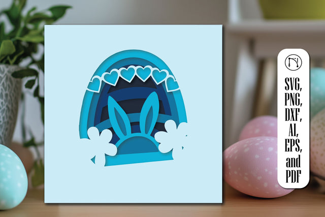 Paper Cut Easter Shadow Box SVG Cut File SVG MD JOYNAL ABDIN 