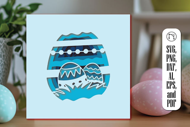 Paper Cut Easter Shadow Box SVG Cut File SVG MD JOYNAL ABDIN 