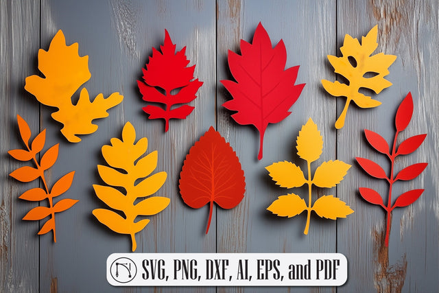 Paper Cut Fall Leaves SVG Cut File SVG MD JOYNAL ABDIN 
