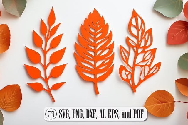 Paper Cut Fall Leaves SVG cut file SVG MD JOYNAL ABDIN 